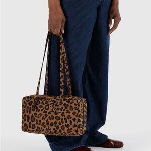 BAGGU Nylon Bowler Bag Leopard